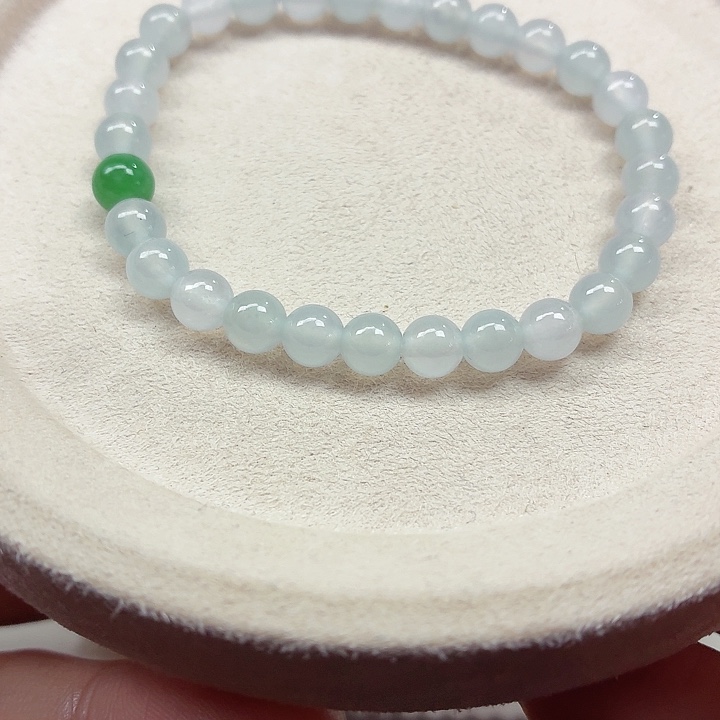 翡翠未镶嵌手链天然缅甸翡翠A货卡6