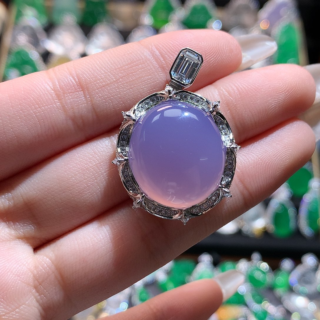 玛瑙/玉髓颈饰银S925镶嵌