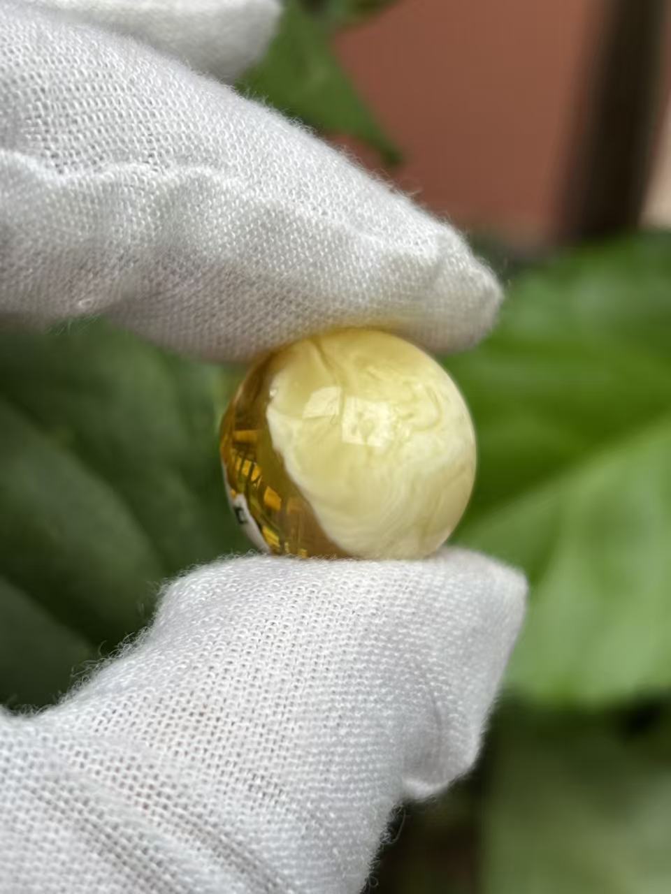 1936天然蜜蜡琥珀圆珠15mm