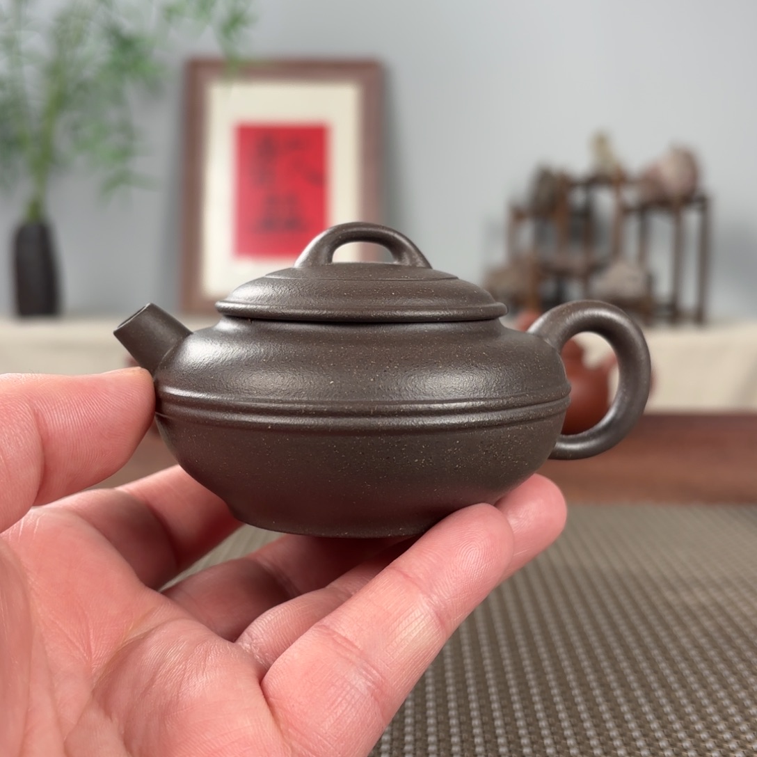紫砂茶壶青****光黄龙山原矿紫砂壶
