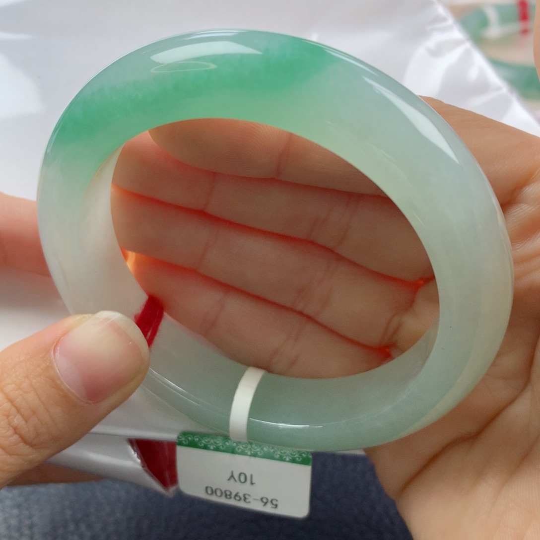 未镶嵌手镯翡翠缅甸天然翡翠A货56正