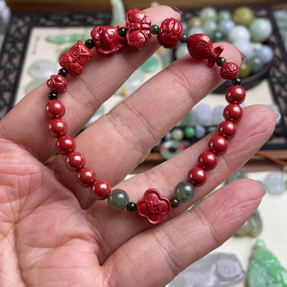 翡翠手链未镶嵌设计款手链