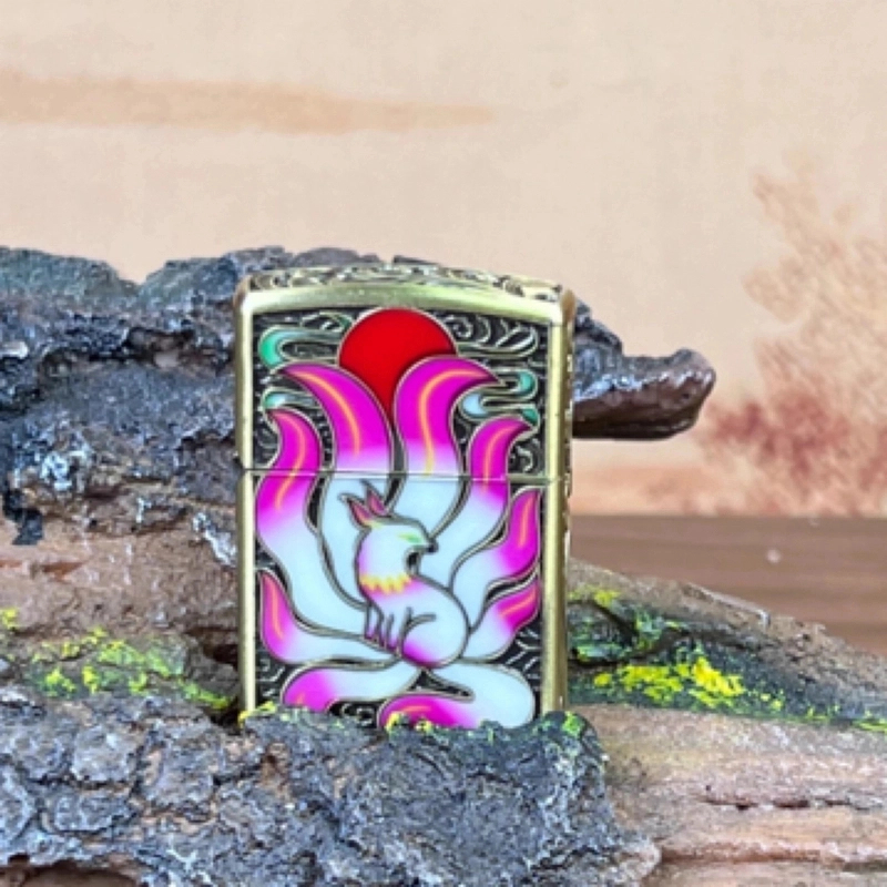 ZORRO【ZK48-148九尾】218 ZR青铜夜光九尾狐煤油打火机需自行加油