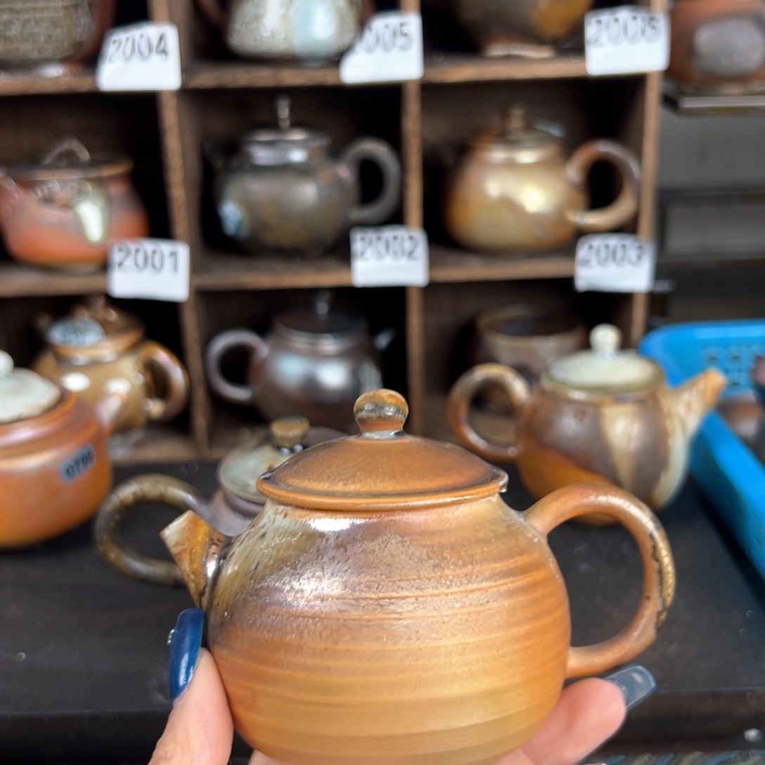 杯柴烧茶器中白壶