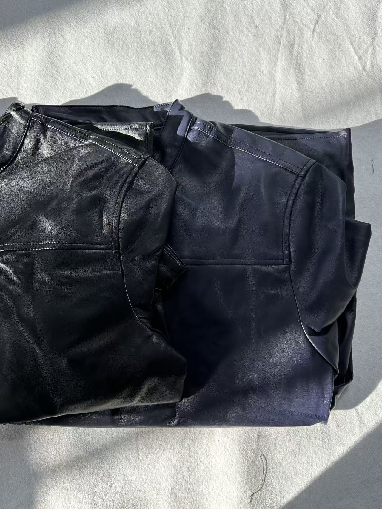 男士双色休闲皮衣 板