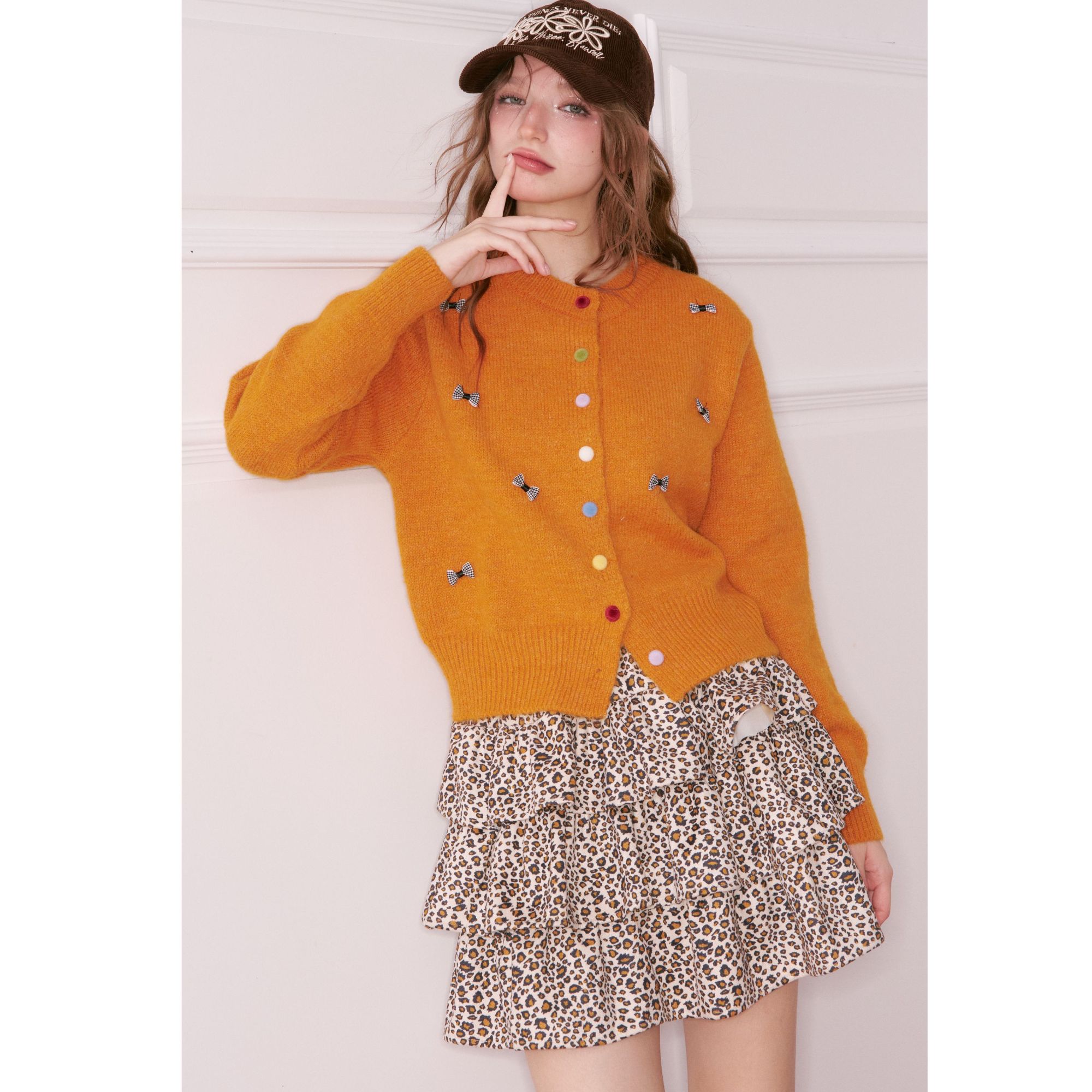 妖精的口袋圆领蝴蝶结毛衣女2025年新款设计感穿搭时尚25402169