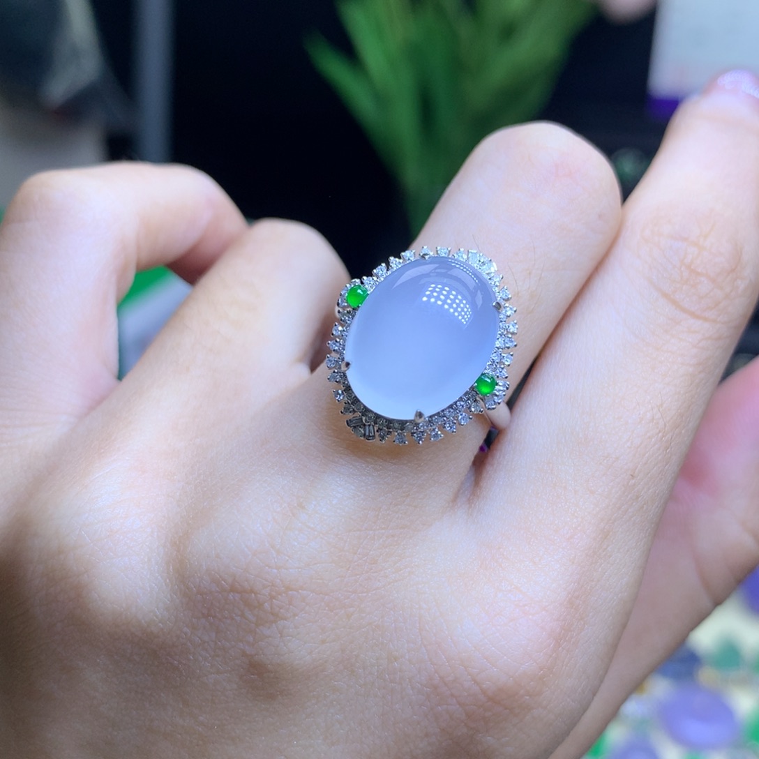 翡翠颈饰18K金镶嵌天然