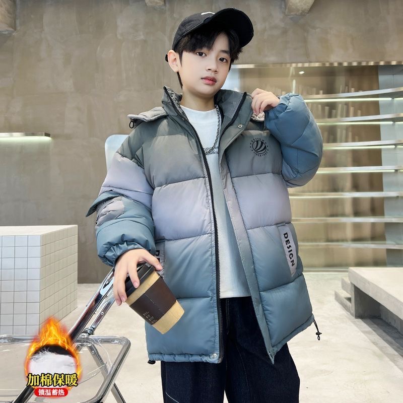 F01259男童冬季加棉加厚棉衣外套2025棉袄中大儿童男孩女童装棉服