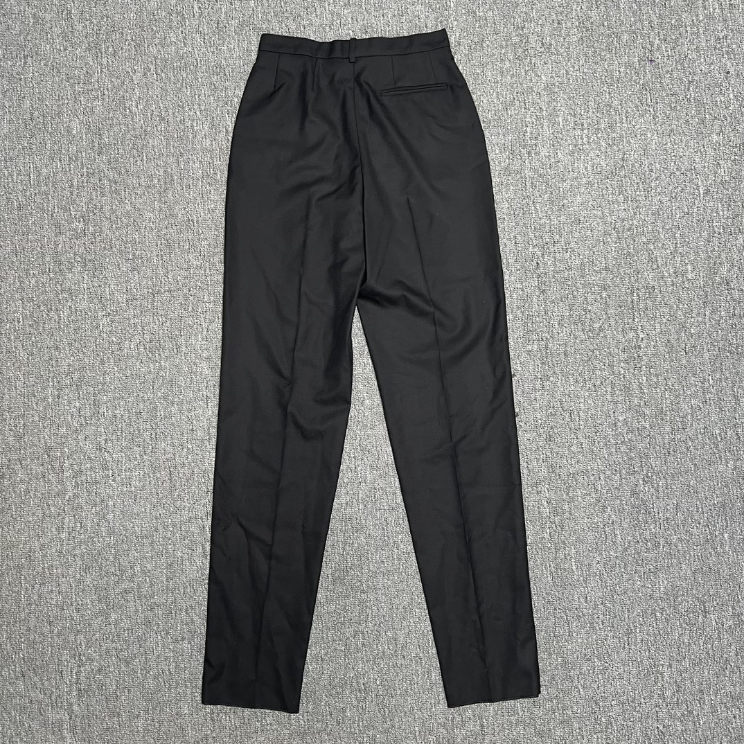 未使用 DIOR/迪奥 Dior迪奥女士黑色弹力修身时尚羊毛西裤129598