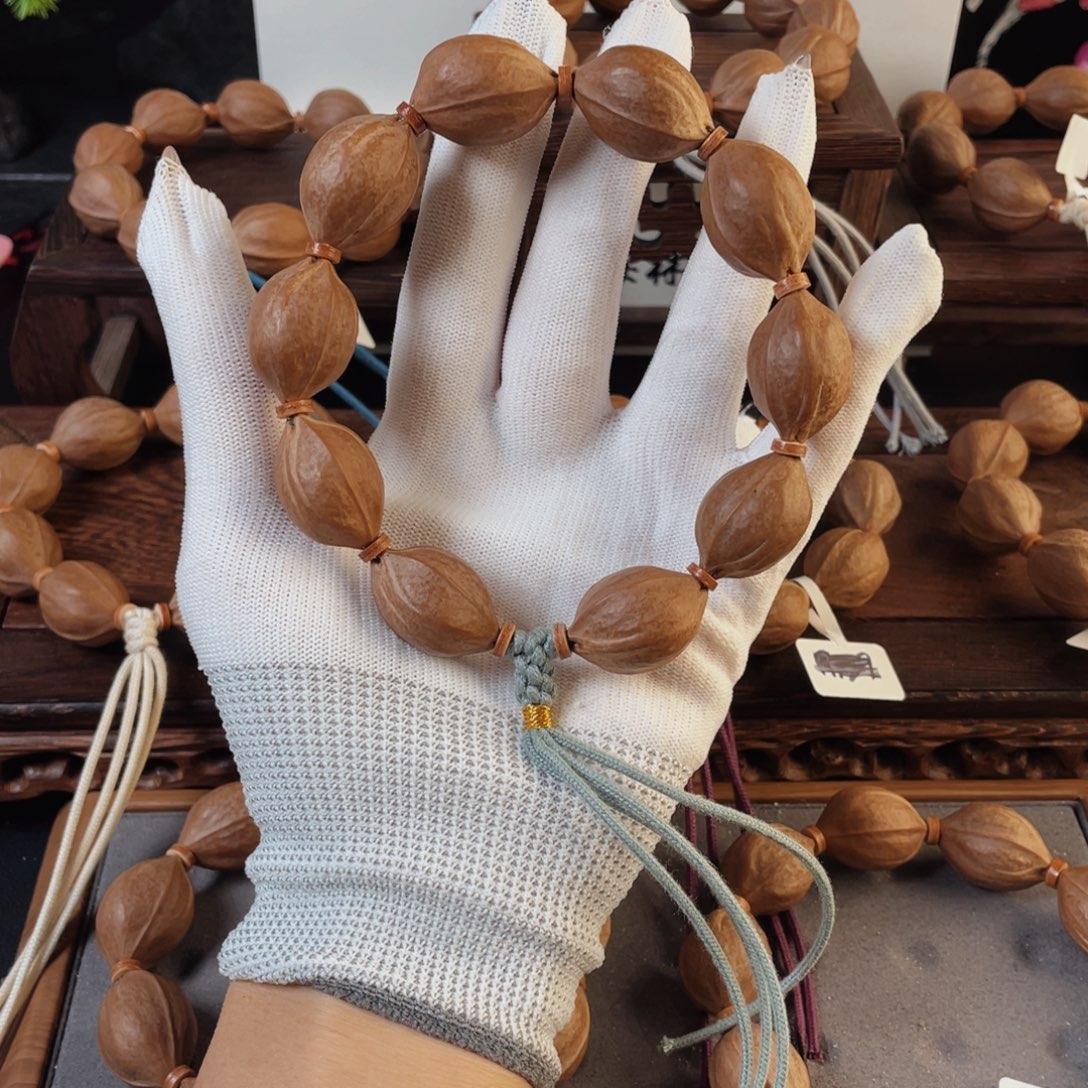 心***防橄榄核手串原生态梅林铁核18*26