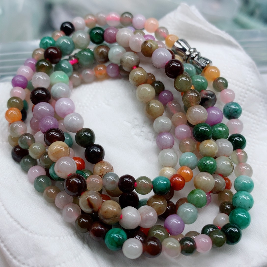 翡翠未镶嵌项链珠珠