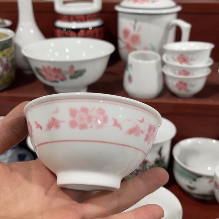 醴陵高温瓷釉下手绘9厘米