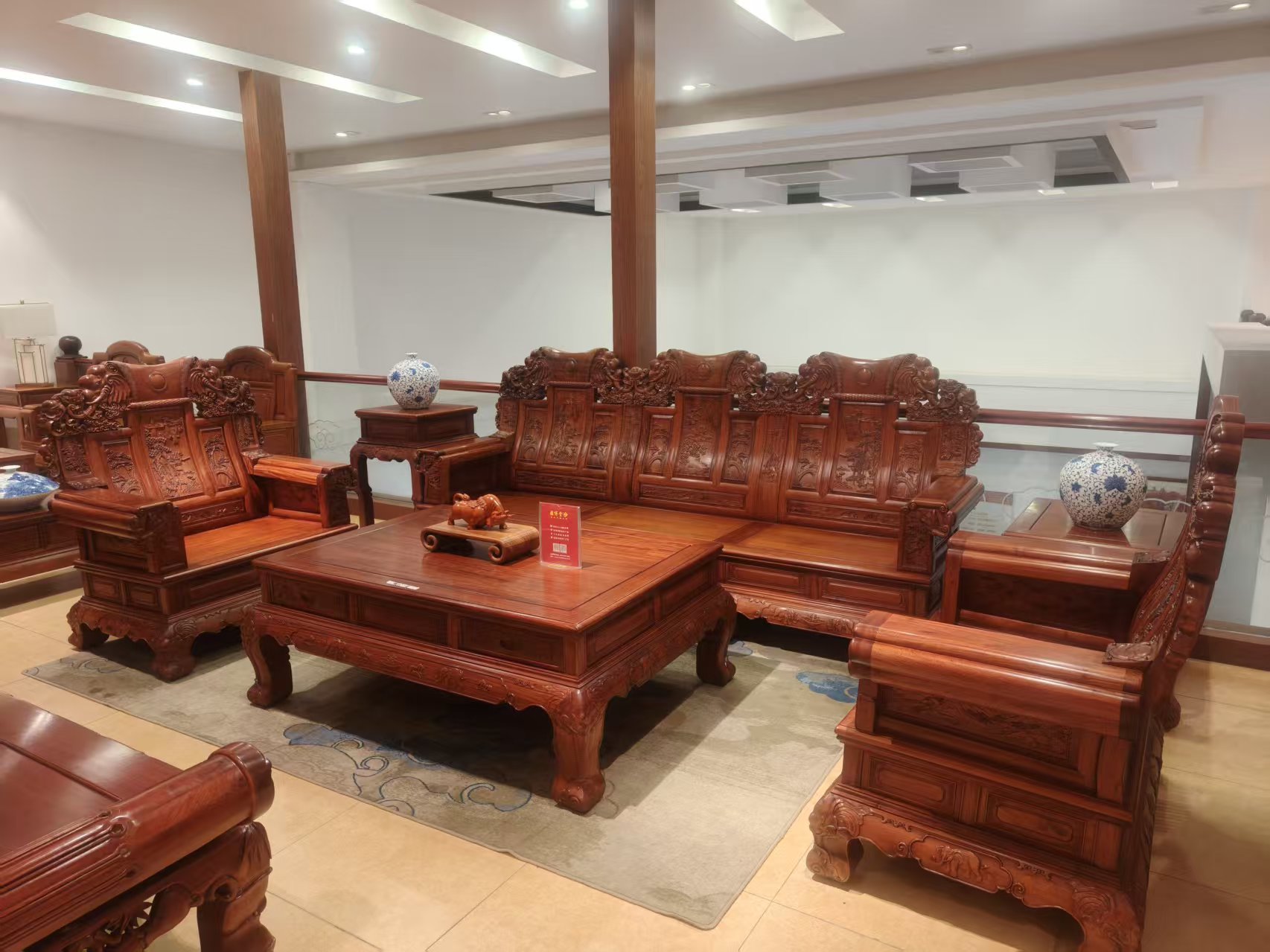 雍博堂推荐-客厅古典 家用 雕花 成套沙发