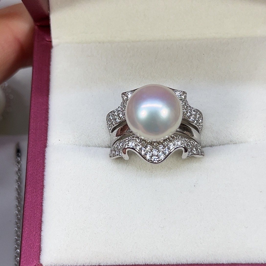 淡水珍珠银S925镶嵌颈饰