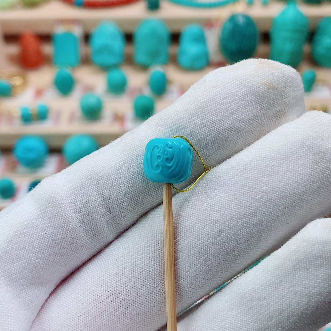 绿松石未镶嵌珠宝半成品9✖️8