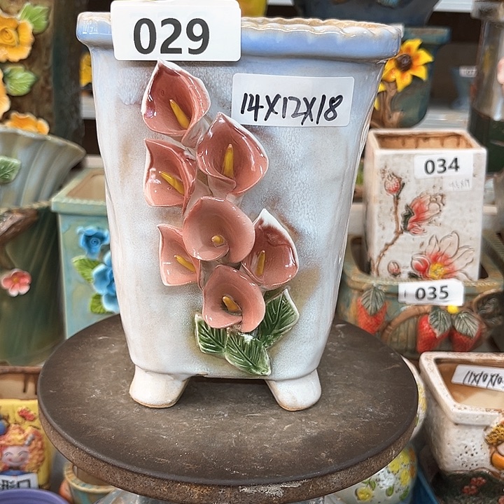 紫砂花盆粗陶材质多肉花盆