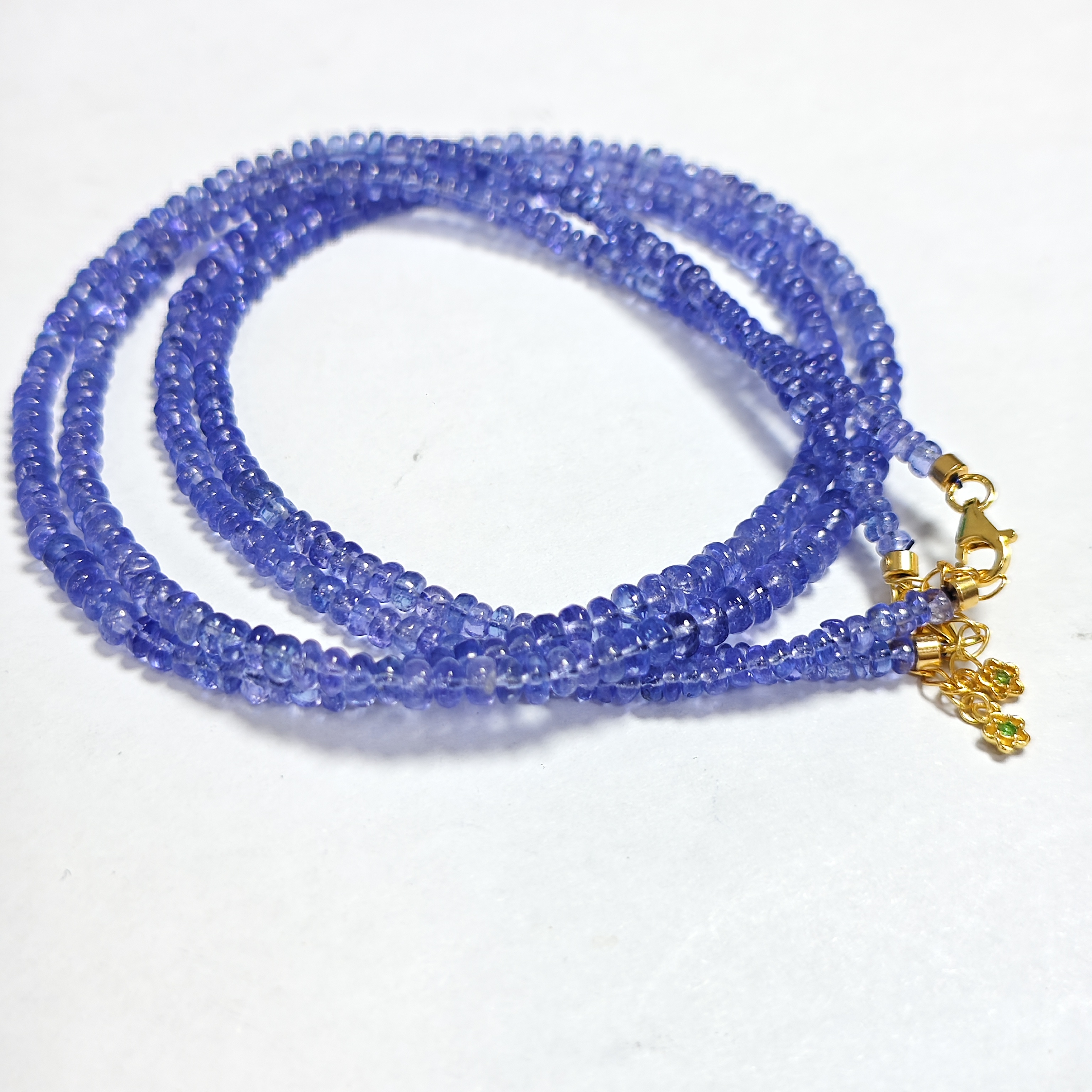 【书记甄选】天然坦桑石项链 多样性发一件 约3mm 8242QQ