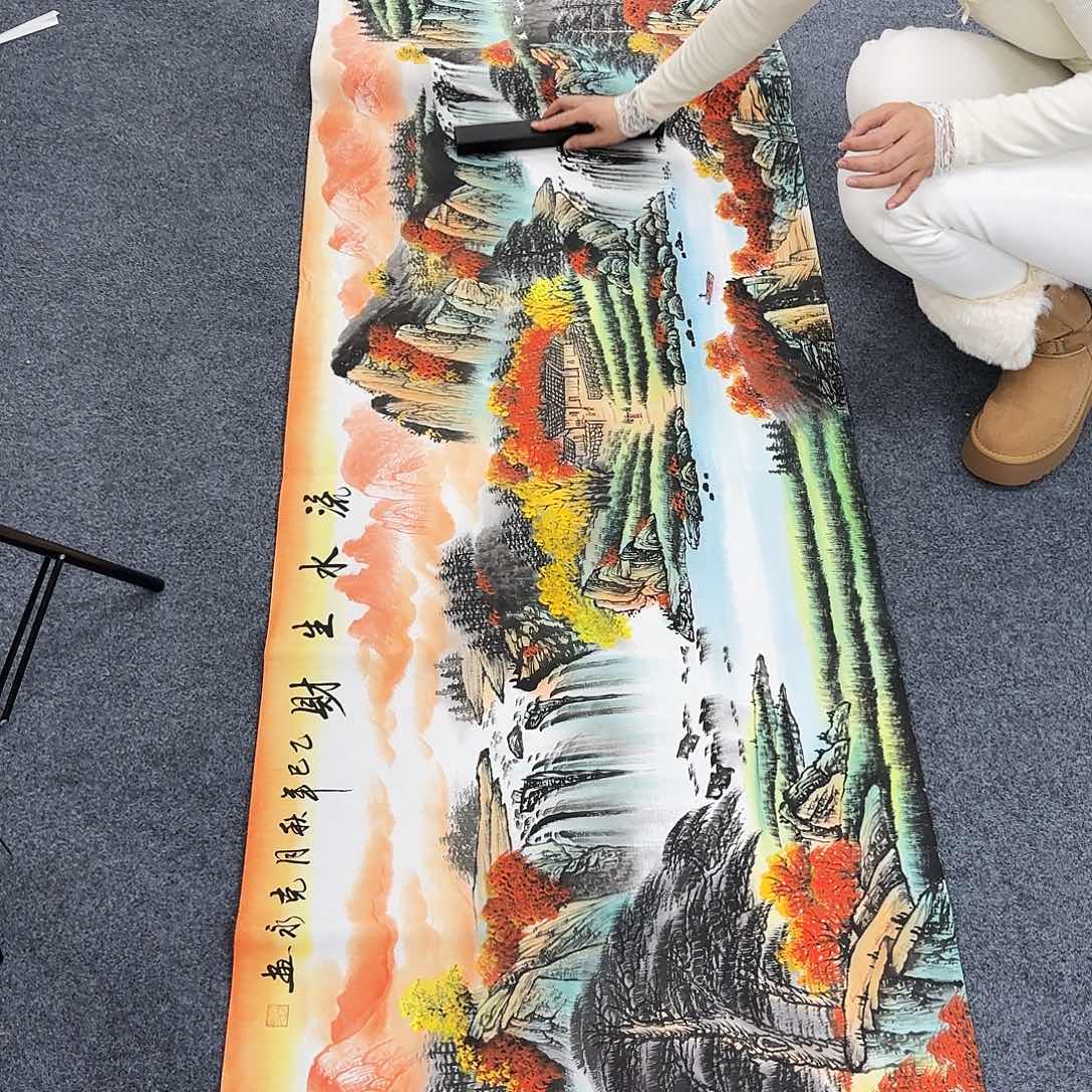 国画作品小姐姐放漏中