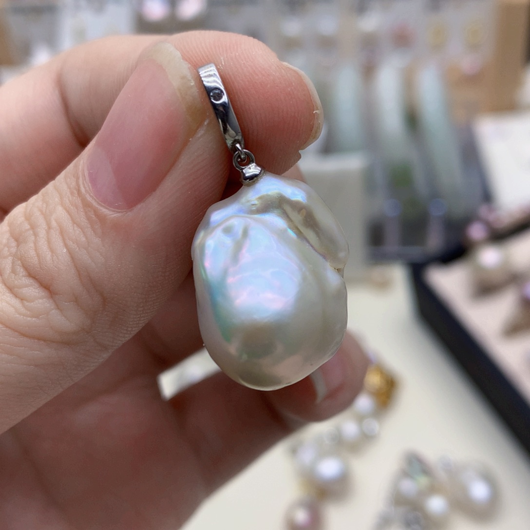 淡水珍珠颈饰银S925镶嵌