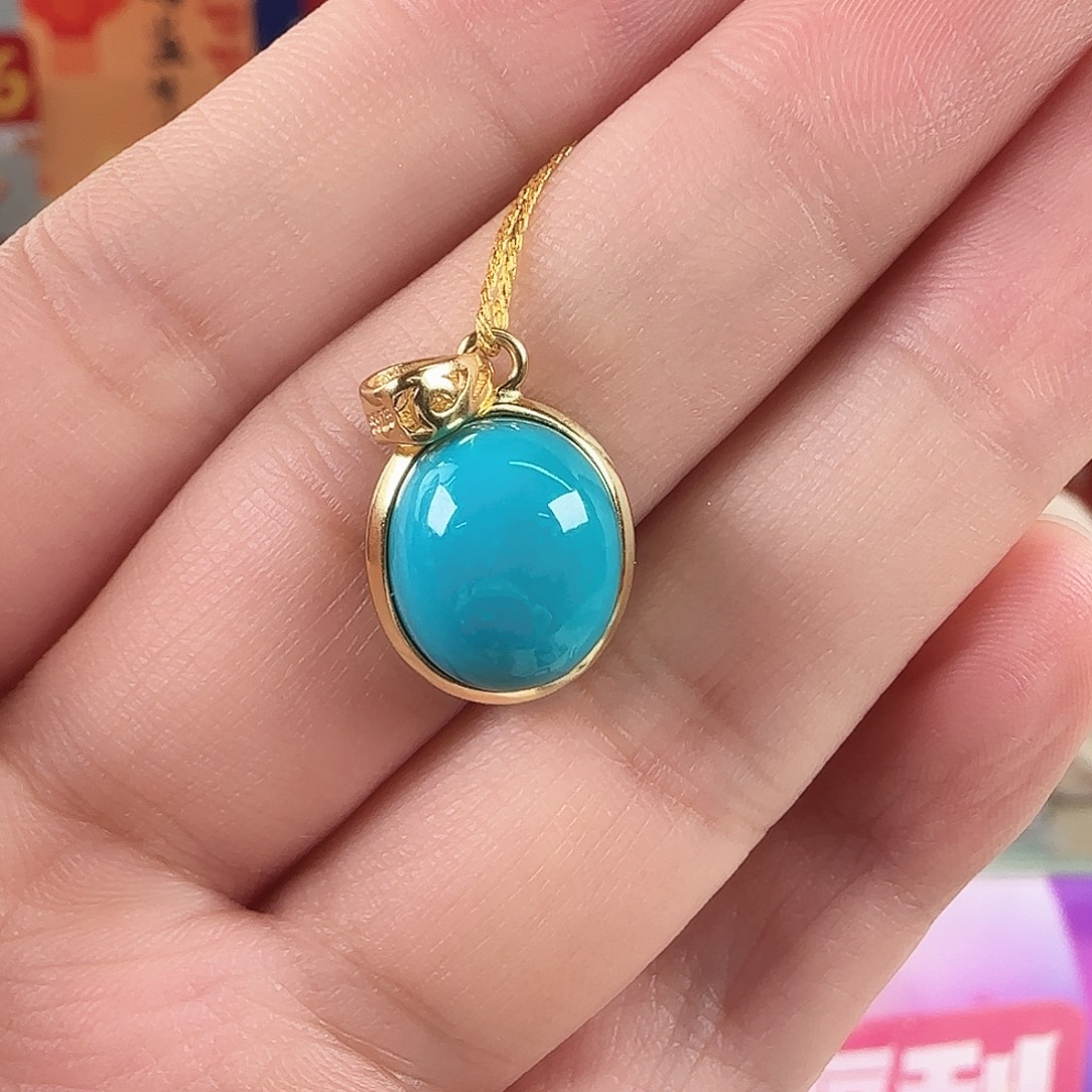 绿松石银S925镀金镶嵌珠宝奇石