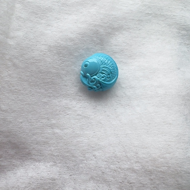尺寸：17/16.5/9➕雕刻蓝锦鲤 配珠一颗