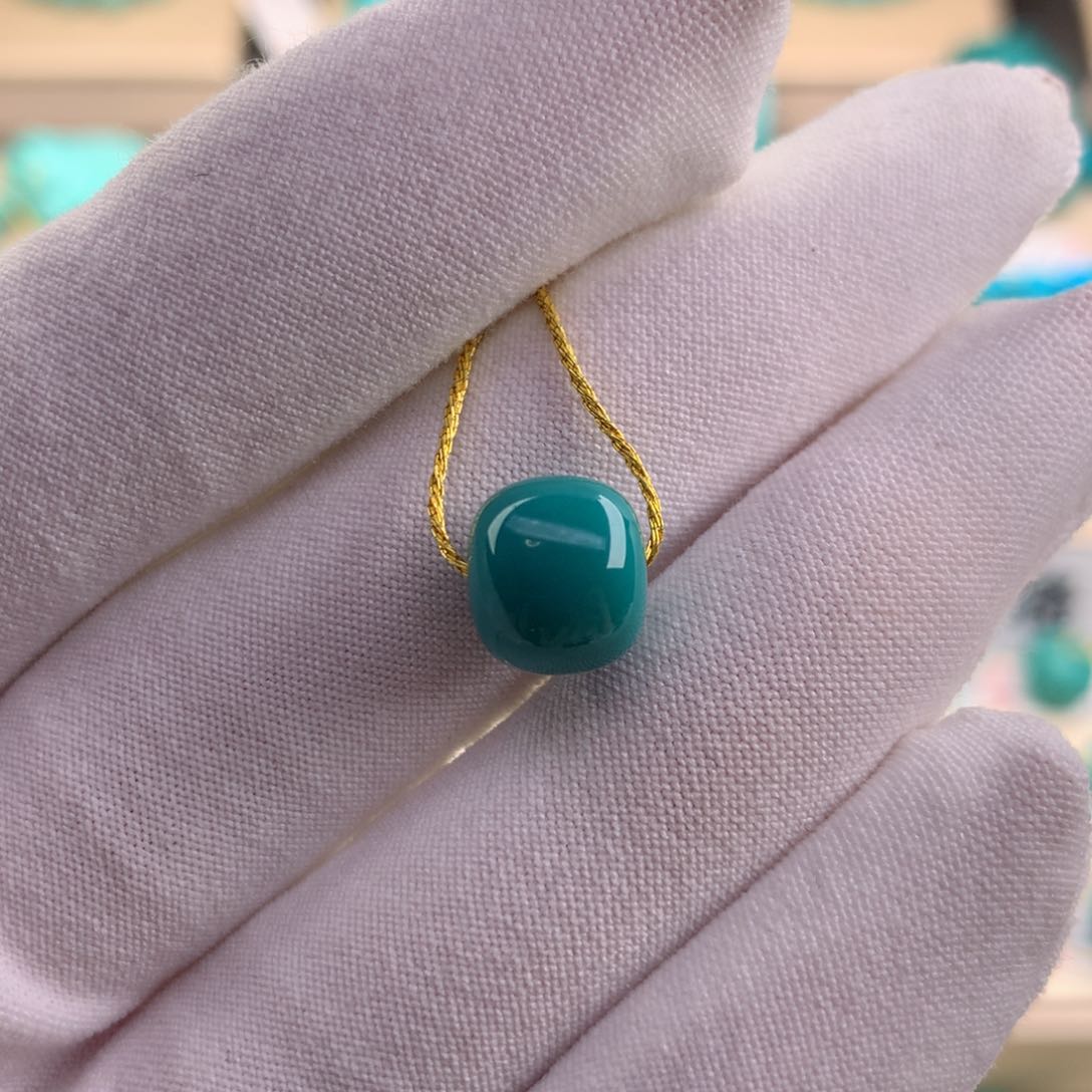 绿松石珠宝奇石未镶嵌9.8×8.7