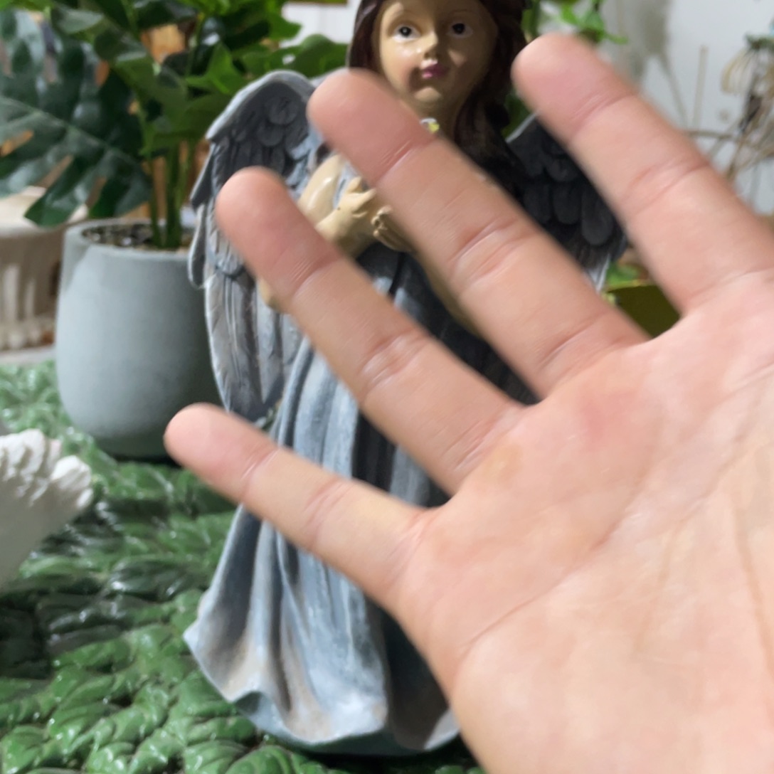 【闪购商品】树脂灰色和平鸽天使