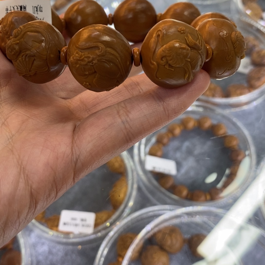 橄榄核手串/手链美女手串