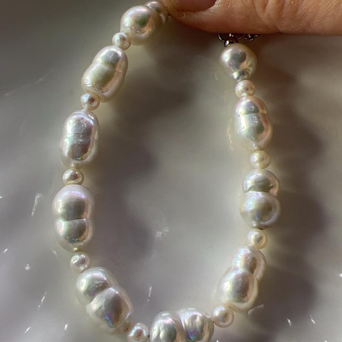 手绳合金淡水珍珠