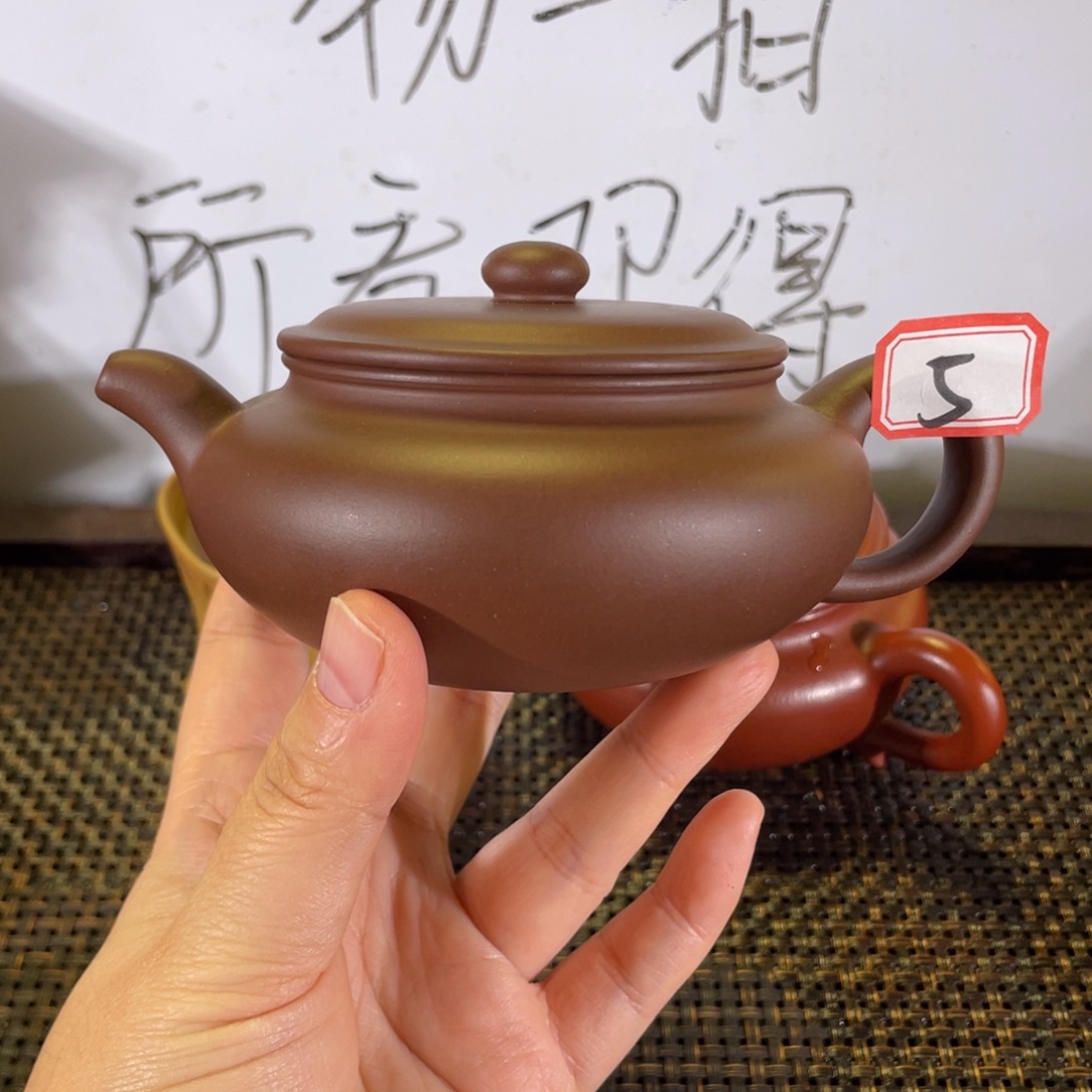 紫砂茶壶扁腹全手