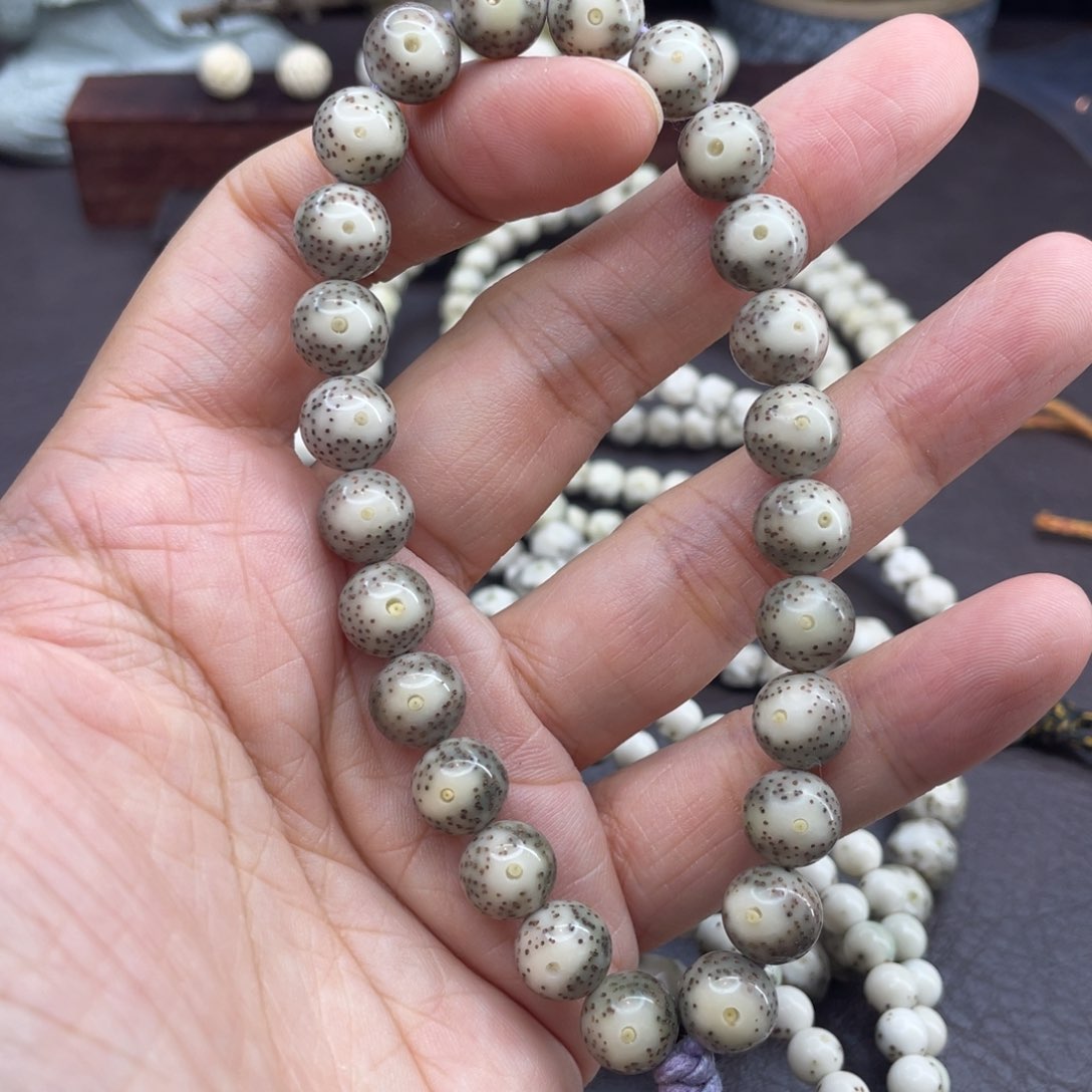 星月菩提手串卡9圆珠手持月眼睛留白稀散星