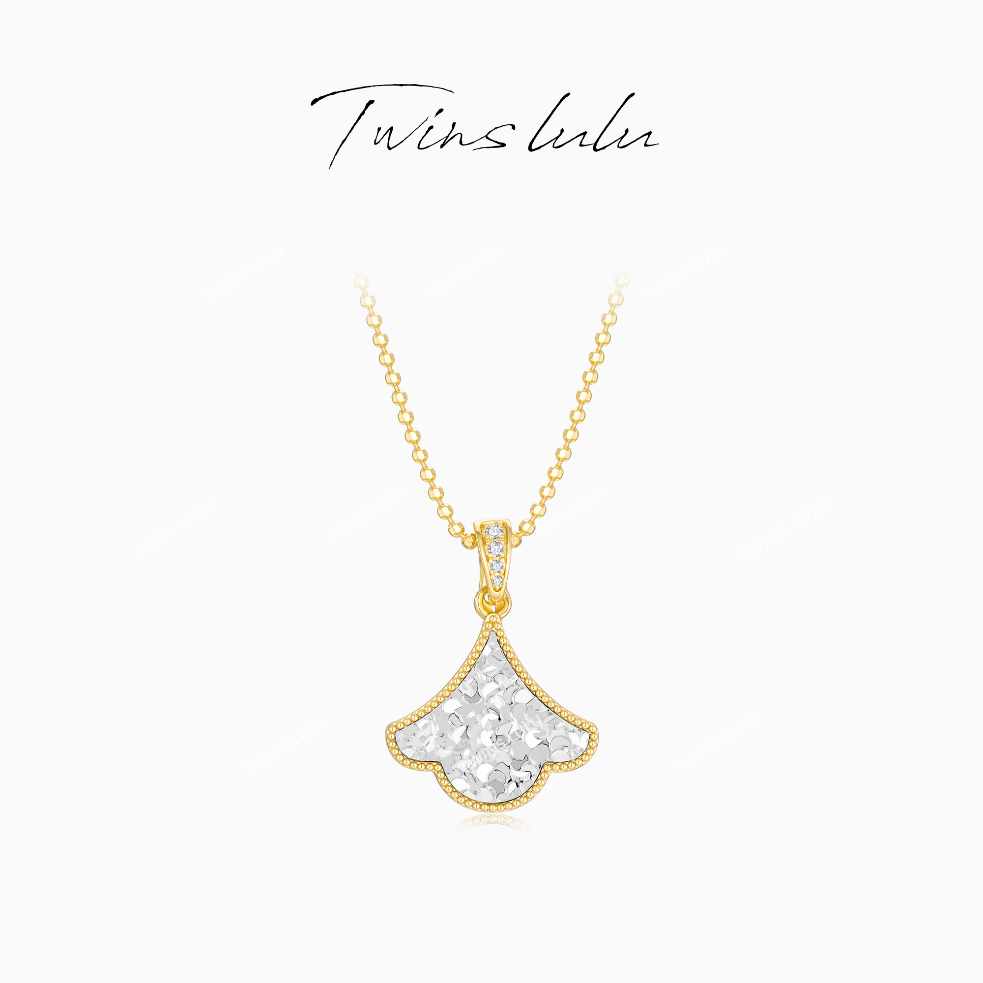 TWINS LULU 镀K金 精致百搭时尚设计感小裙子碎冰冰项链TSJ8589