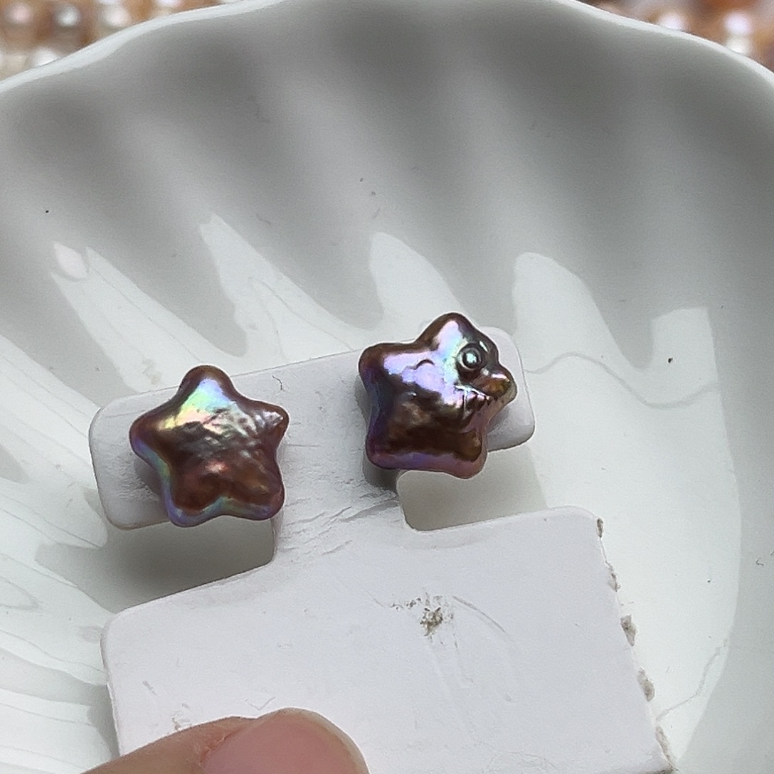 银S925镶嵌淡水珍珠耳饰