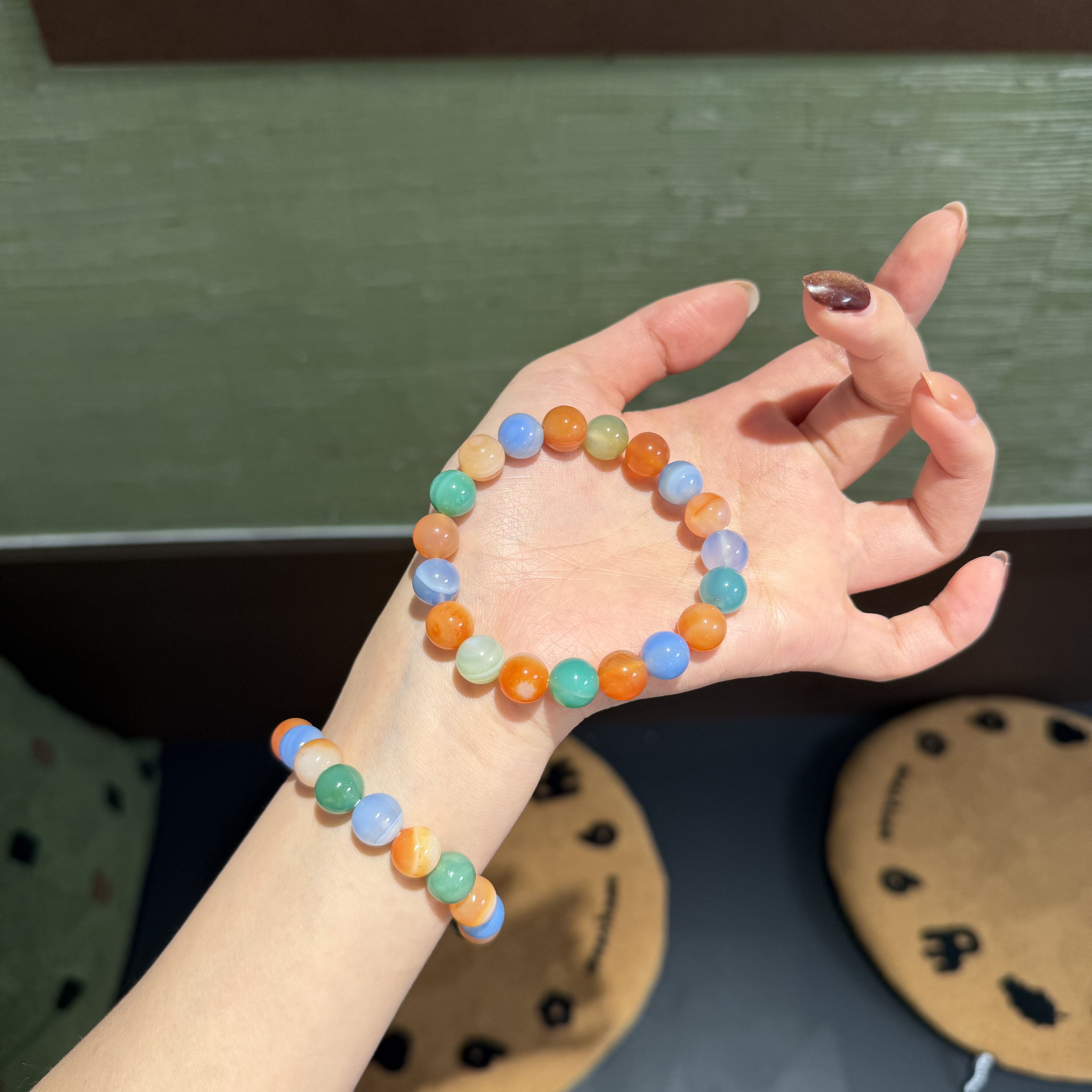 Y【福利】天然玛瑙多宝手串 多样性发其一