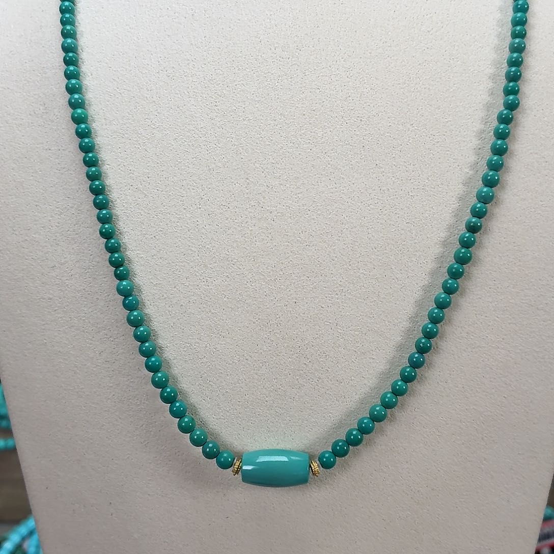 18K金镶嵌绿松石珠宝奇石