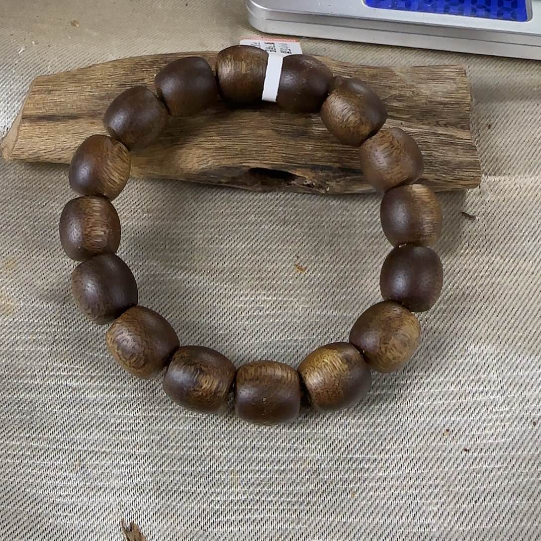 沉香沉香碎屑勾丝➕张勺子母树12鼓珠单圈收藏级17克