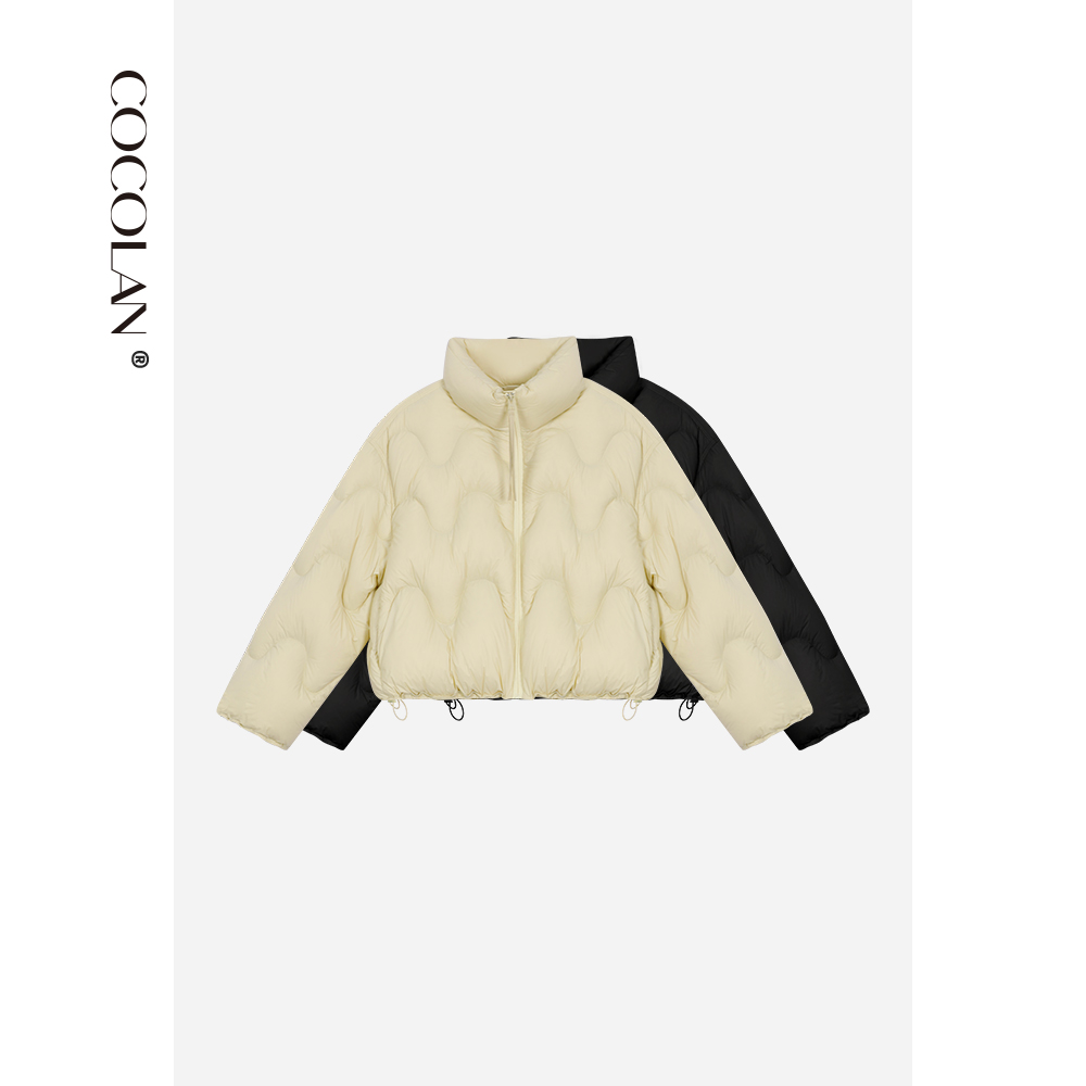COCOLAN【小欧包】90白鸭绒冬季立领短款羽绒夹克女CL8YR6007