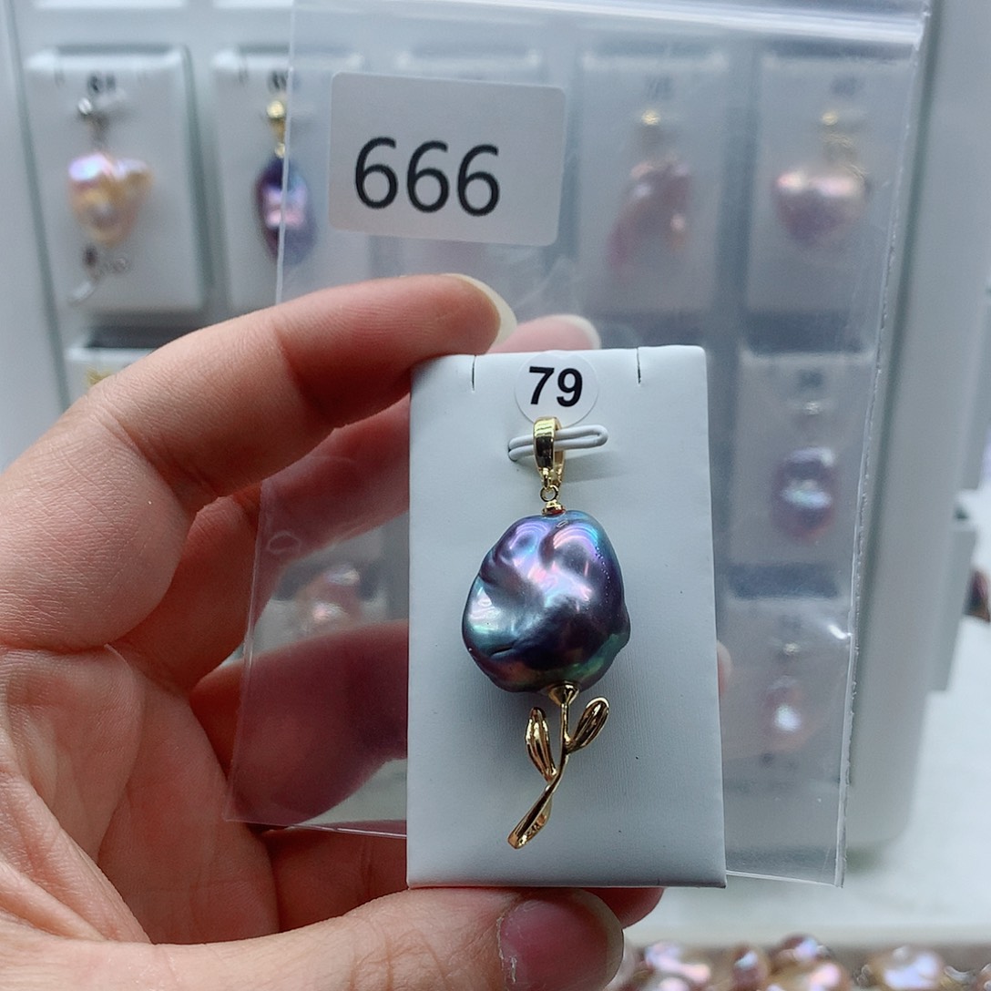 淡水珍珠合金吊坠(不含链)