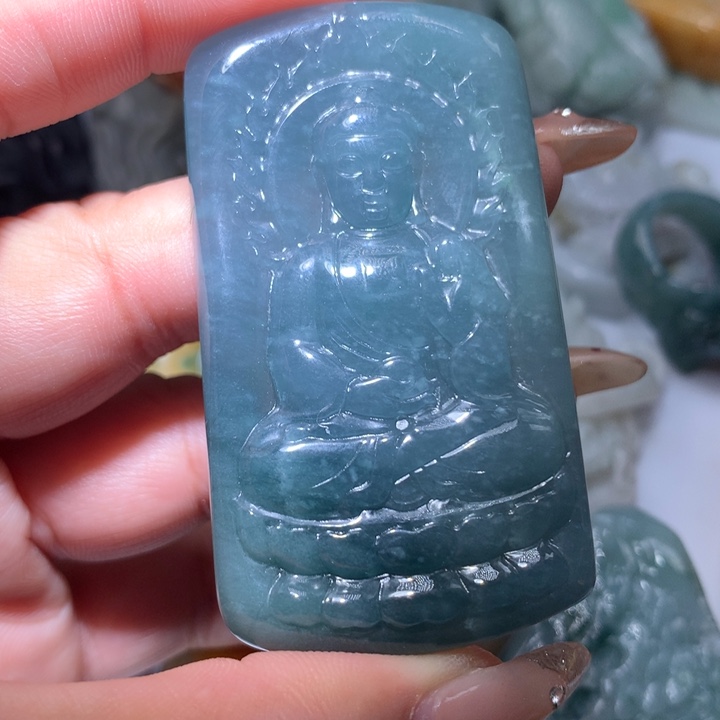 翡翠未镶嵌颈饰保真天然A货翡翠