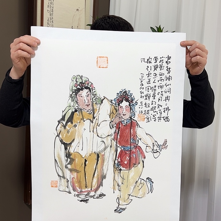 楚***珮国画林立仁   手绘原创