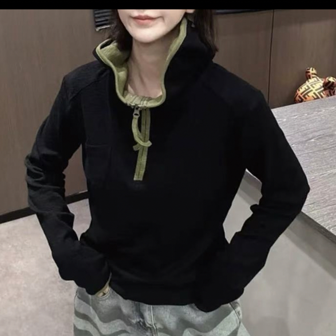 连帽打底衫 磨毛