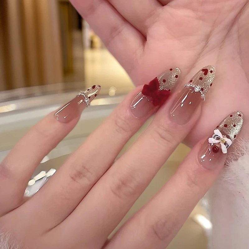 【心悦醒狮】网红立体温柔仙气纯欲风高级纯手工穿戴甲片轻奢猫眼