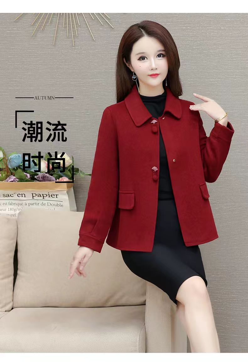 【扇贝扣短款】洋气毛呢外套双面秋冬短短款外套女女装气质