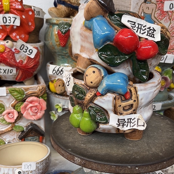 粗陶材质多肉花盆