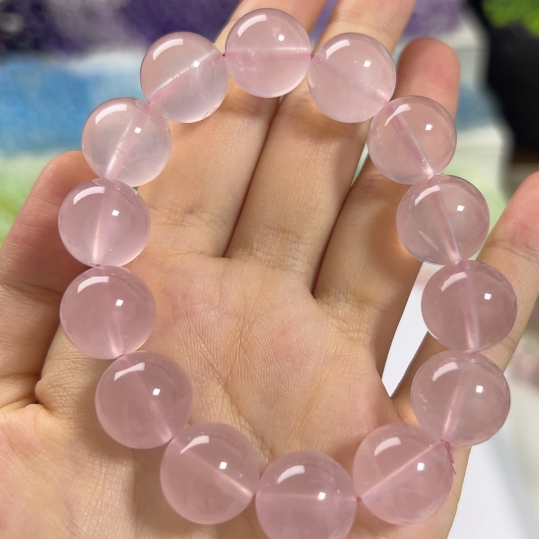 一****水晶手串未镶嵌马粉14咪拍十次合一单 不带证