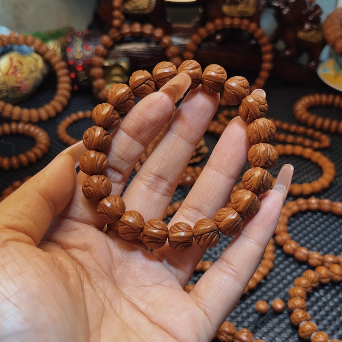 桃核手串13精品玉龙脊单圈