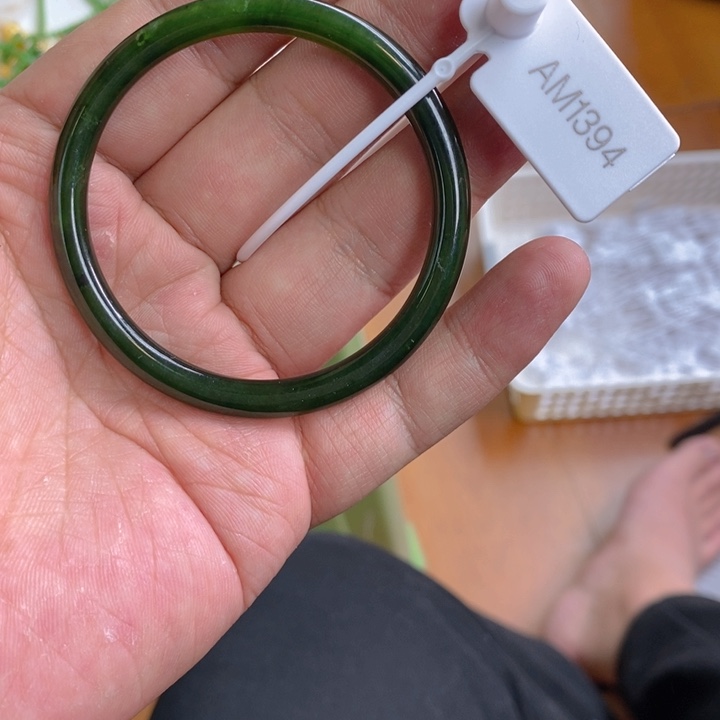 和田玉（碧玉）手镯未镶嵌54.7