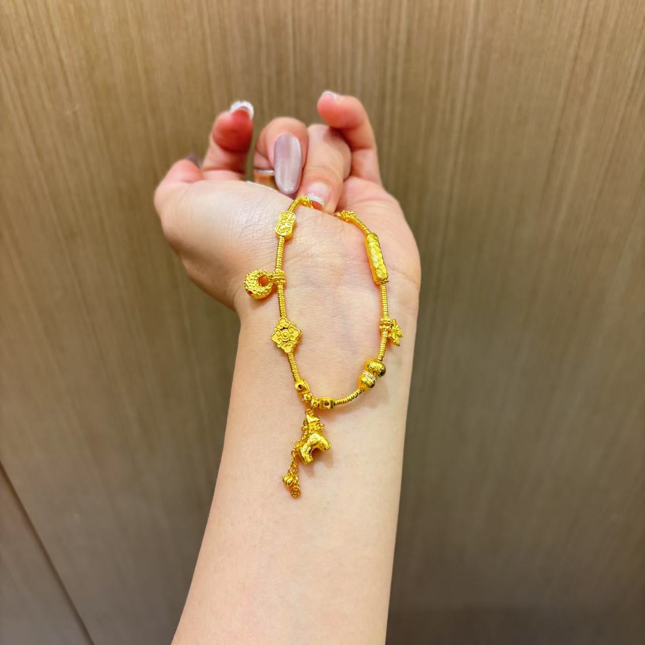 【菠萝珠宝】足金999 马上有钱手链 金重：17.94克
