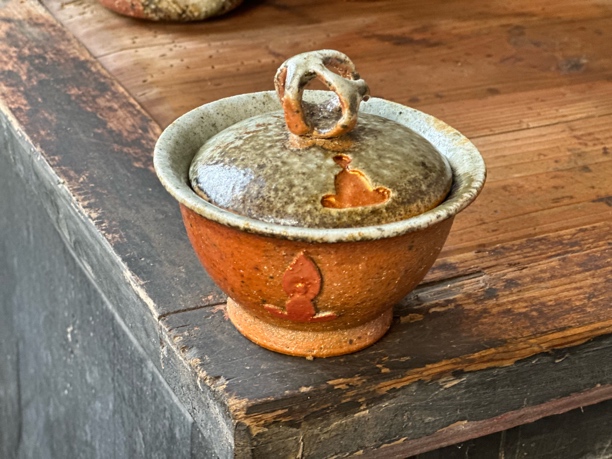 阿龙｜手作 张纪龙柴烧无相 太湖石雕刻 柴烧二才盖碗