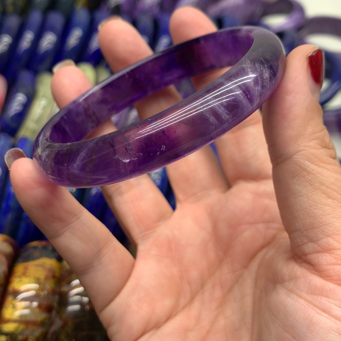 紫晶手镯未镶嵌步**花